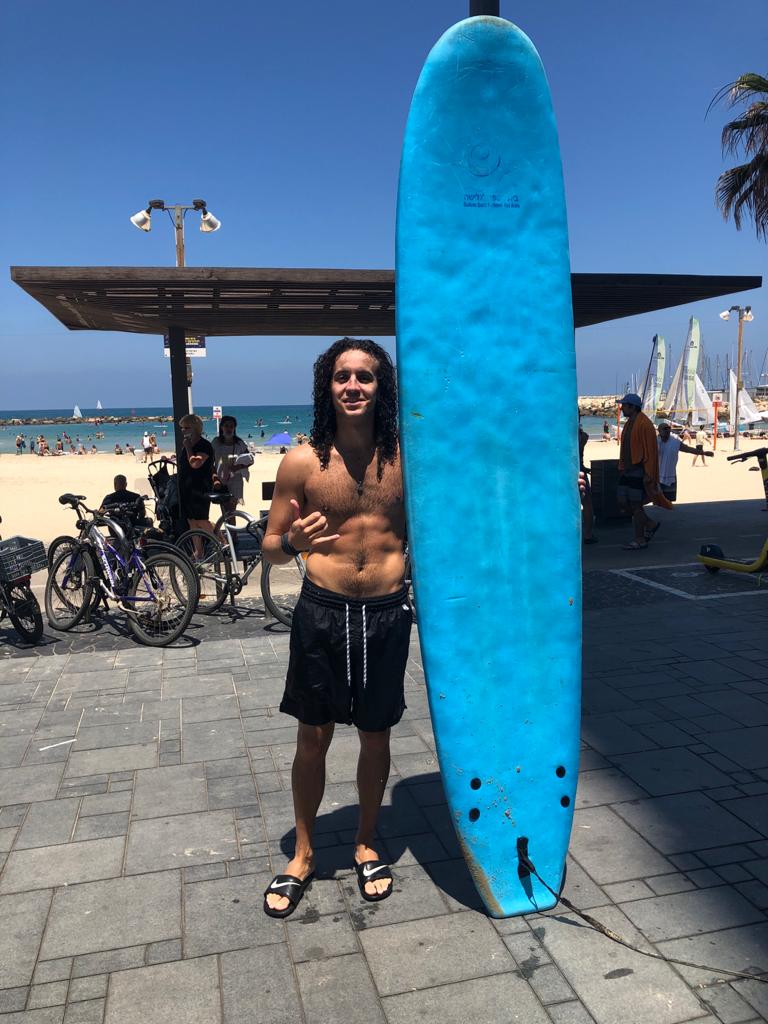 Surfing in Tel Aviv